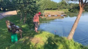 Поимка карпа на большом водоёме