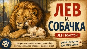 ЛЕВ И СОБАЧКА. Рассказ Л.Н. Толстого о настоящей дружбе. Думающие сказки