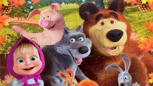МАША МЕДВЕДЬ и их ДРУЗЬЯ - Большой пазл для детей