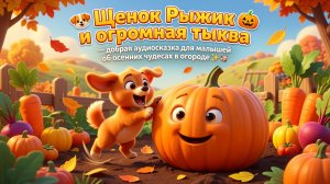 🐶🎃 Щенок Рыжик и огромная тыква — добрая аудиосказка для малышей об осенних чудесах в огороде ✨🐾