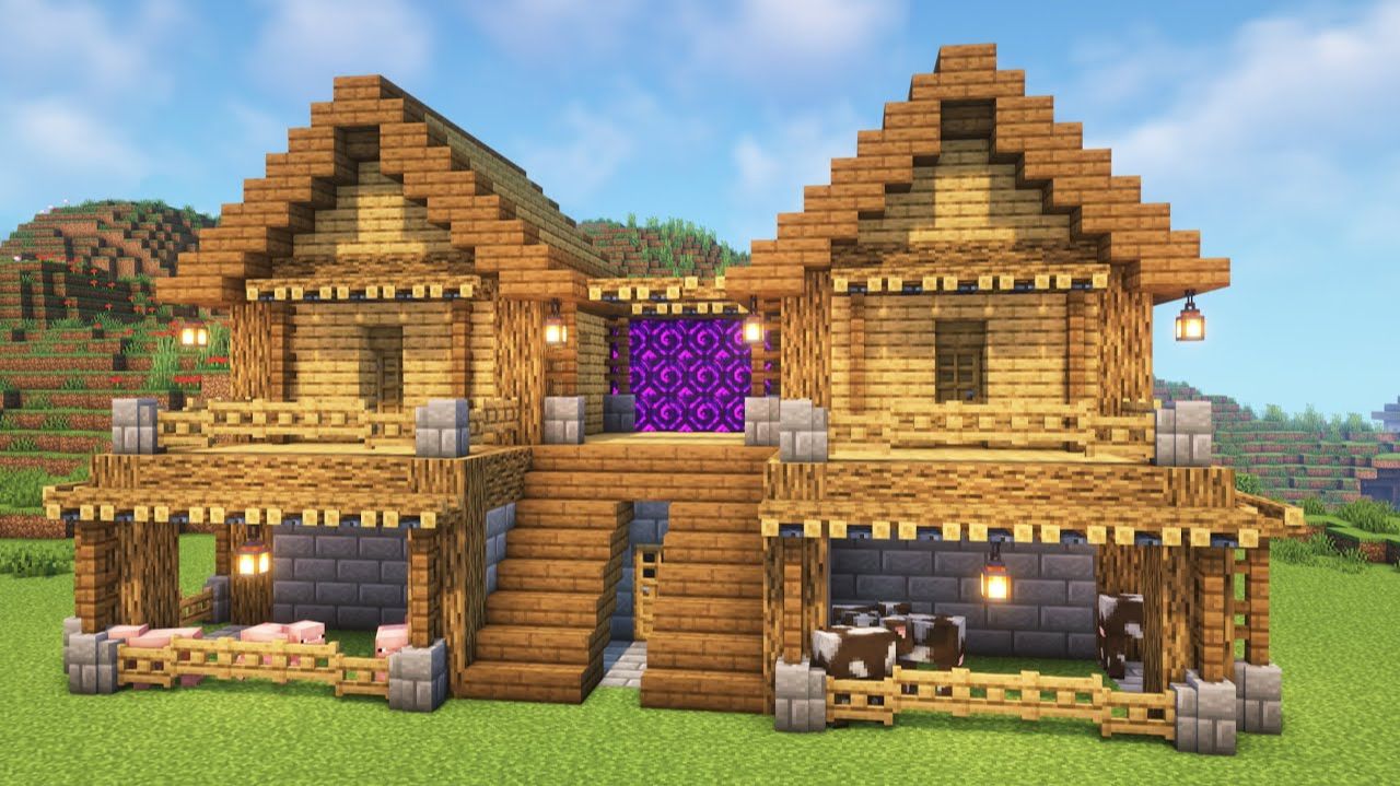 МАЙНКРАФТ Простой урок по строительству стартового дома для двоих - Minecraft новые видео