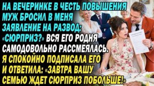 Честь Повышения Муж Кинул Мне Развод: «Сюрприз?» Родня Смеялась. Я: «Завтра Сюрприз Будет Больше!