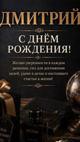 Дмитрий, Дима! С днём рождения — ты лучший! 🎉