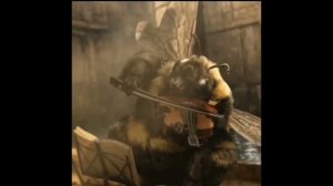 bee playing violin
