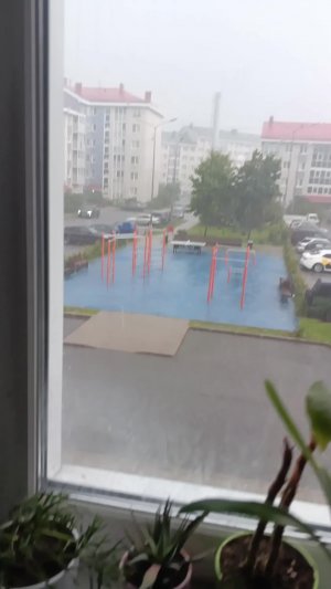 ДождикСГразойИМолнией в территории Славянка Эфир от 15:19