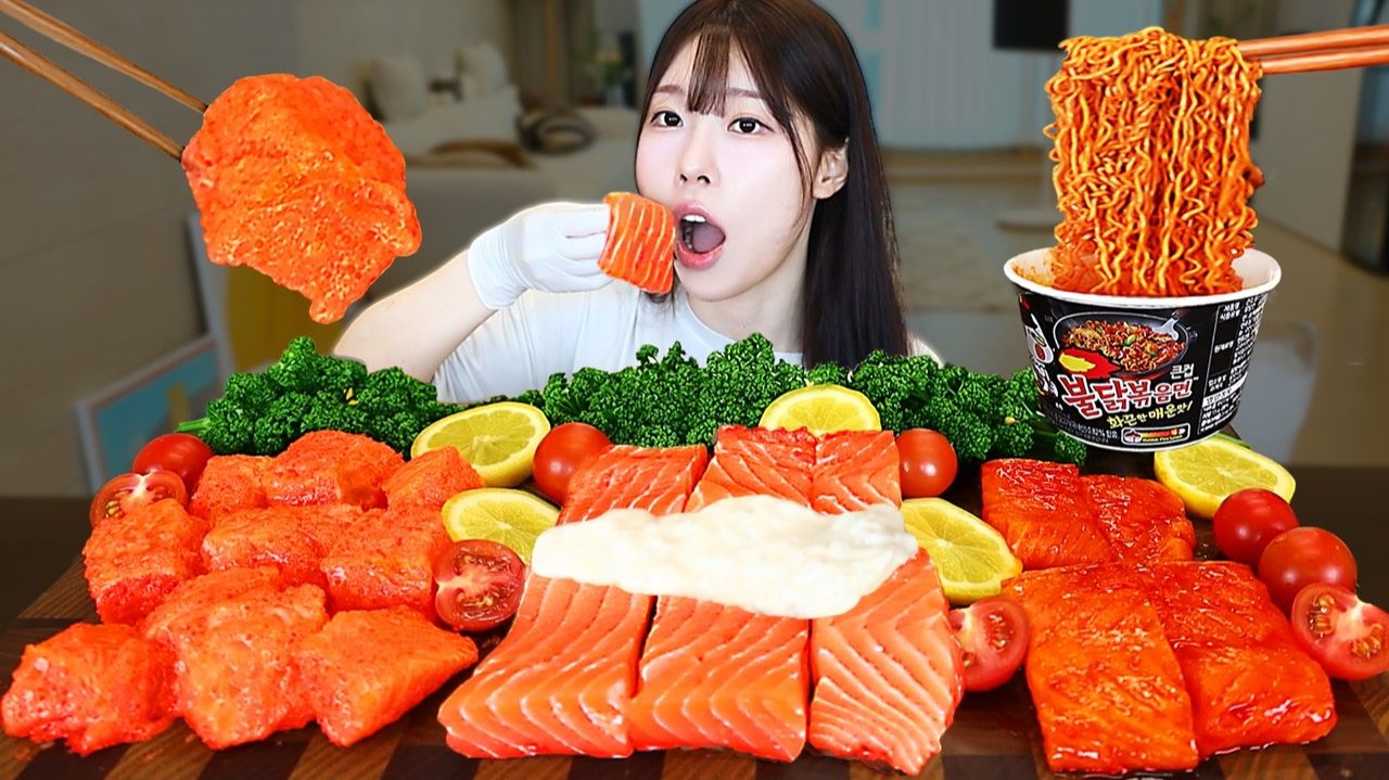 Мукбанг - морепродукты - свежий вкус