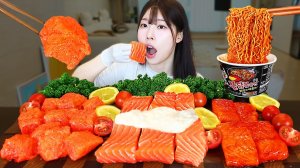 Мукбанг - морепродукты - свежий вкус
