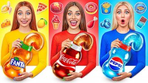 24 Часа Едим Еду Одного Цвета Челлендж # Смешные Челленджи с Едой