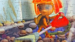 Фиксики - Симка с пылесосом - Собираем пазлы для детей