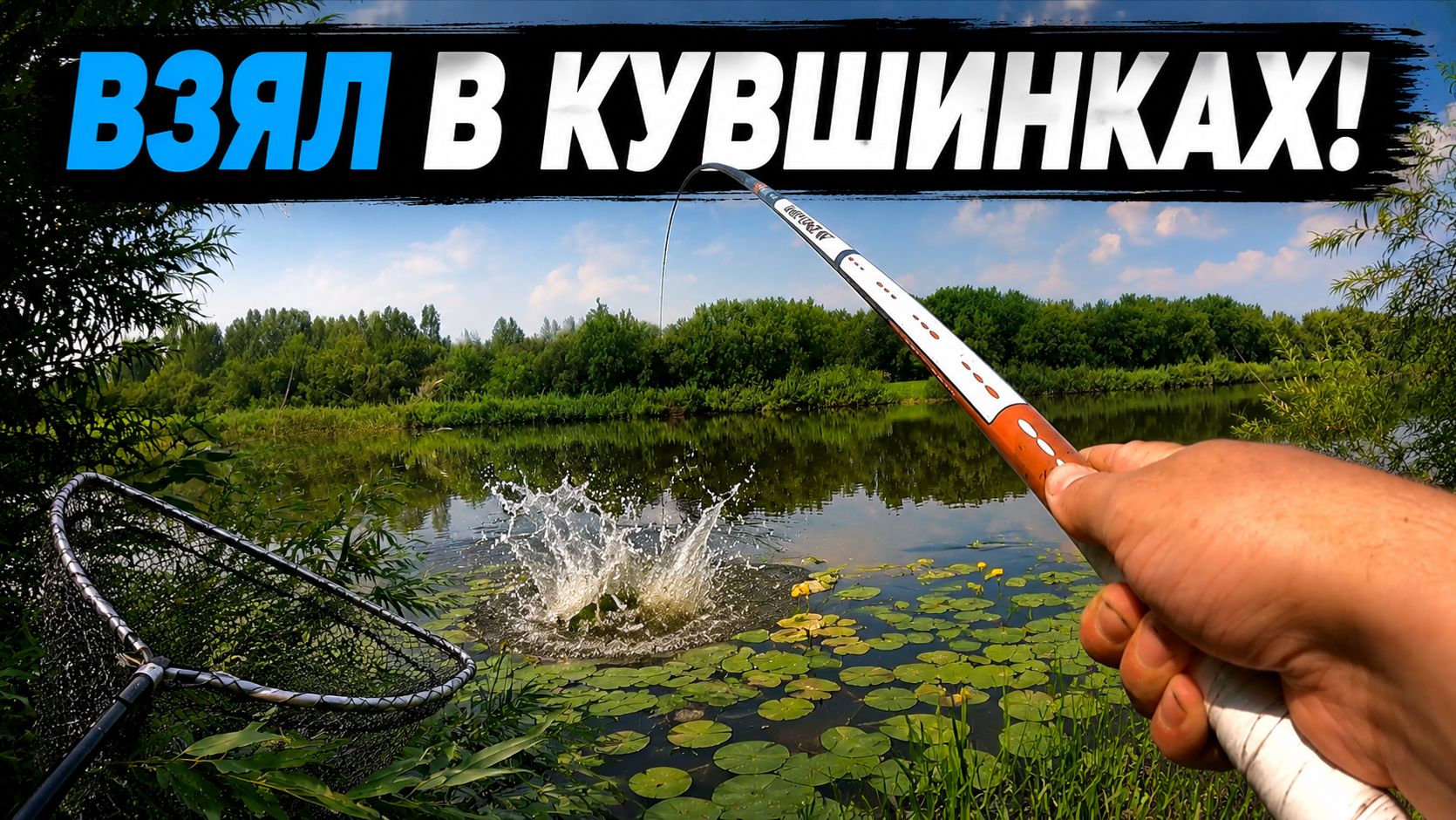 ТИХАЯ РЕЧКА ВЫДАЛА КРУПНЯК! Закинул поплавок в КУВШИНЫ и он КЛЮНУЛ! Рыбалка 2026
