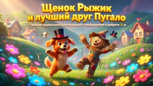 🐶🎩 Щенок Рыжик и лучший друг Пугало — добрая аудиосказка для малышей о воображении и доброте ✨🐾