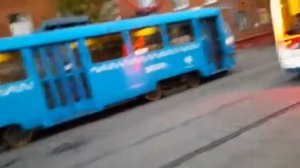Ушедшие в историю Трамвай Татра-Т330109 следует по маршруту 45