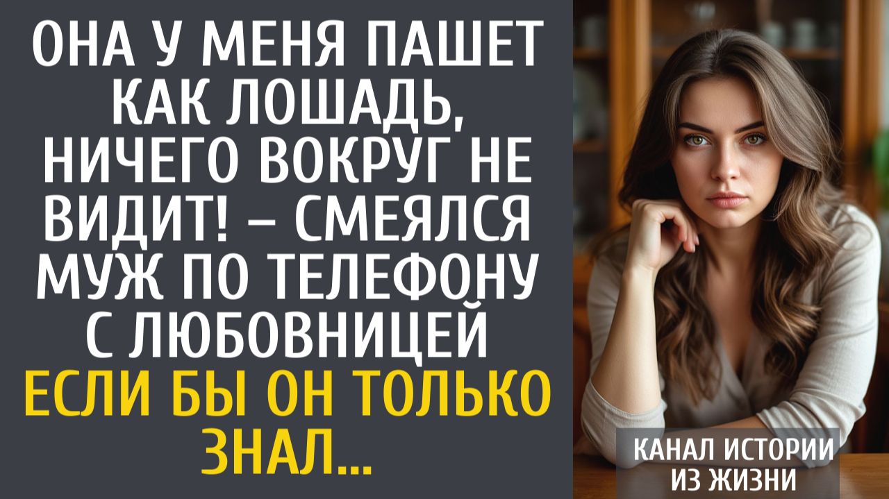 Истории из жизни Она у меня пашет как лошадь, ничего вокруг не видит! – смеялся муж по телефону…