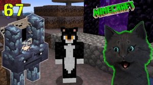 Minecraft СУПЕР КОТ ИЗ ВРАТ ВЫШЛА ОГРОМНАЯ КУРИЦА,  ОСТРОВ АМОНГ 🐱 МАЙНКРАФТ ВЫЖИВАНИЕ ДЕНЬ 67