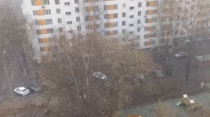 Снегопад в апреле.