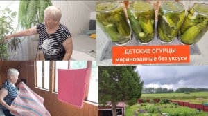 У нас дождь , занимаюсь по дому // мариную Огурцы Детские Хрустящие//