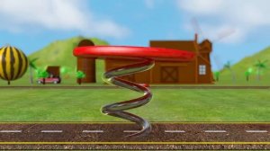 Учите цвета с волшебной горкой PACMAN и игрушечным транспортным средством-сюрпризом «Детский стишок»
