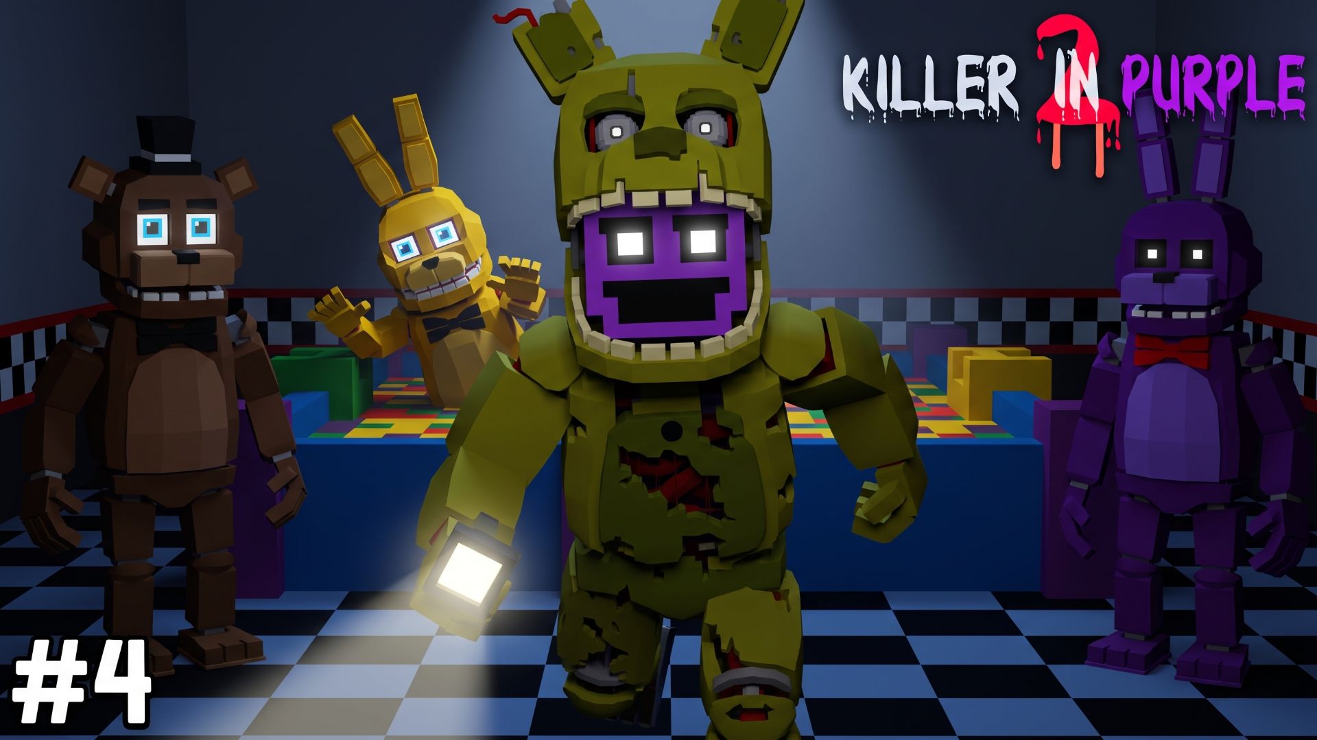 ИЗ БАССЕЙНА С ШАРИКАМИ ВЫЛЕЗ ЗЛОЙ КРОЛИК в Killer In Purple 2 #4