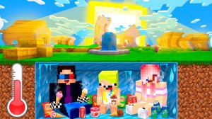 🌡️ПОСТРОИЛИ БУНКЕР И ПЕРЕЖИЛИ ЖАРУ В МАЙНКРАФТ! ШЕДИ MINECRAFT