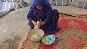59ч.Семья кочевников привозит домой новые продукты и готовит свежую фермерскую еду.