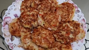 Котлеты из кабачка с крабовыми палочками