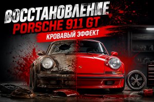 Реставрация Porsche 911 с эффектом брызг крови