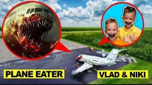 ДРОН НАБЛЮДАЕТ ЗА ВЛАДОМ И НИКИ с помощью PLANE EATER в РЕАЛЬНОЙ ЖИЗНИ в 3 ЧАСА НОЧИ!