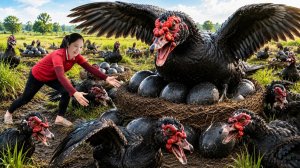Забой 500-килограммовых мускусных уток на продажу в саду и на рынке.