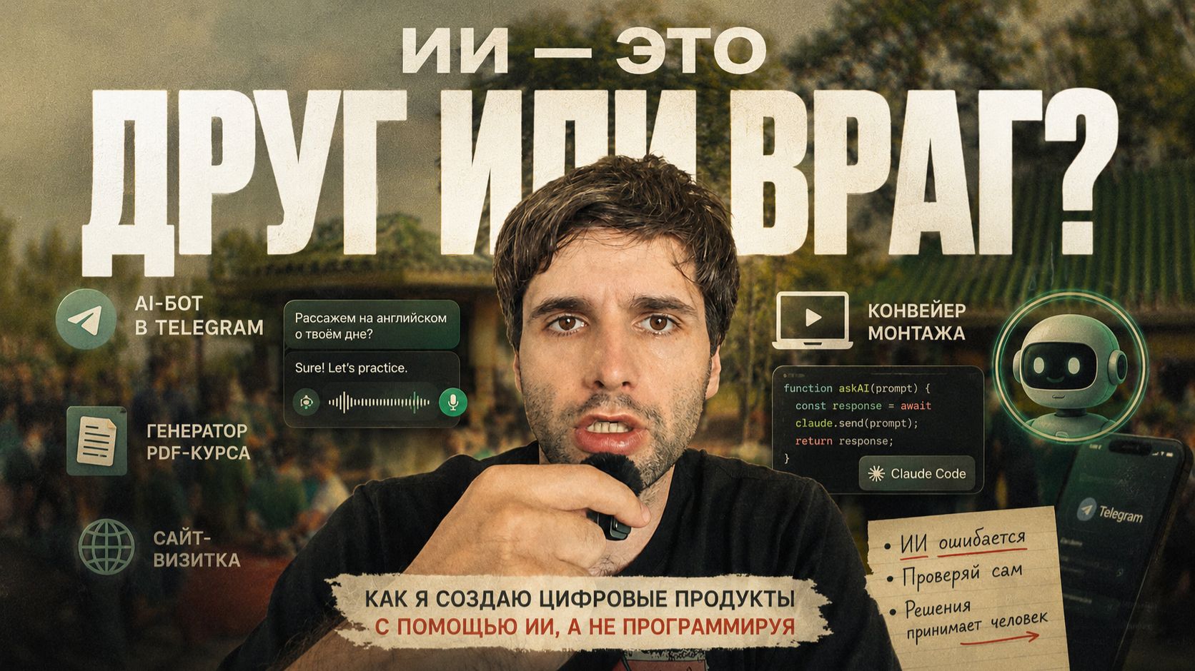 ИИ — это друг или враг? Как я веду 5 проектов, не умея программировать. Таиланд. Храм истины.