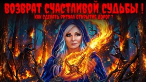 ВОЗВРАТ СЧАСТЛИВОЙ СУДЬБЫ!Как сделать ритуал открытие Дорог?Часть 2❗️