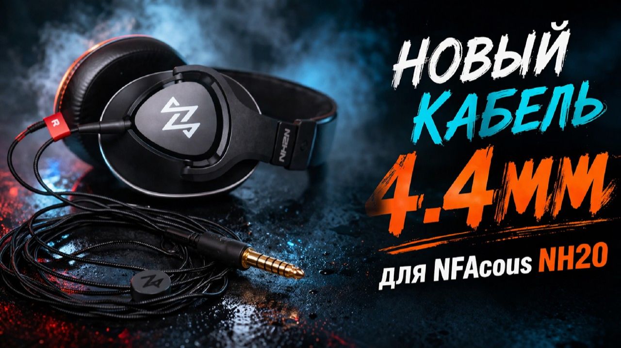 Новый балансный кабель 4.4мм для полноразмерных динамических наушников NF ACOUS NH20