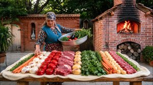Мясной Пирог со Свежими Овощами с Огорода | Деревенская Кухня 🥕🌿🥩