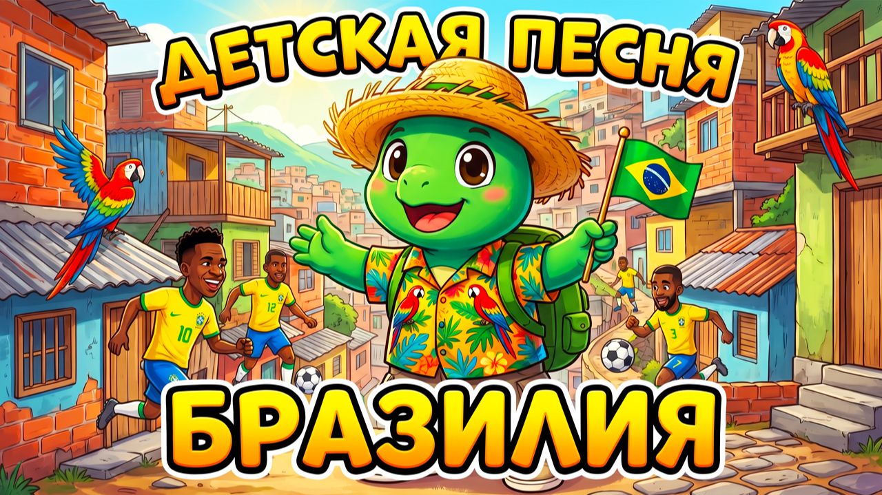 Путешествуем с ТОПОЙ! БРАЗИЛИЯ! Поем вместе!🎤🐢
