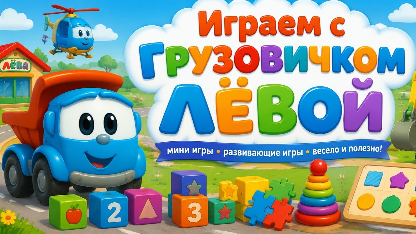 Лева Грузовичок! Развивающая Игра Для Детей! Игра как Мультик!