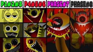 спрунки sprunki mustard фаза 1 против 🆚 фаза 2,3,4,5,6,7,8 🔥