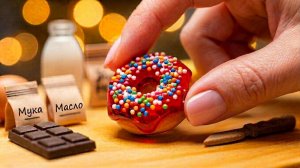 Приготовление стеклянных мини-пончиков 🍩✨🎧 АСМР 🌙 релакс. Готовка 🍳 удивительно приятное видео