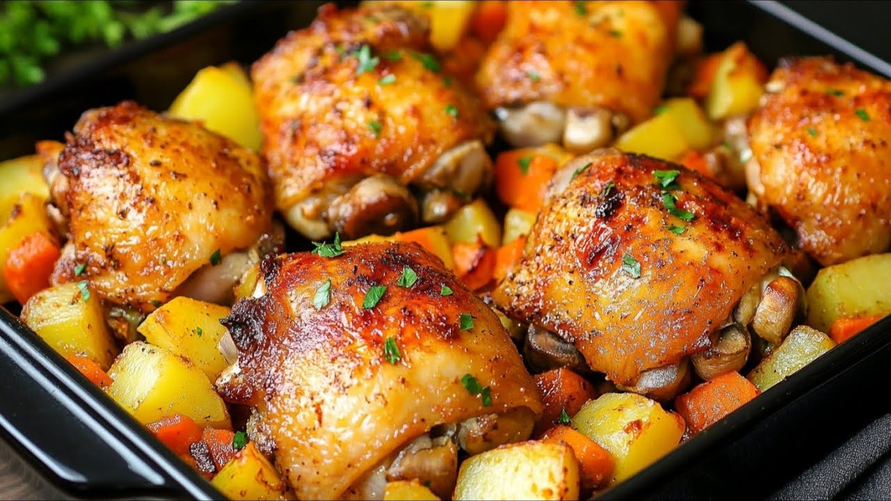 Куриные бедрышки в духовке — простой и очень вкусный рецепт. Нежное мясо и идеальный ужин