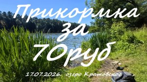 Прикормка за 70 руб/кг. 17.07.2026. Кратовское озеро. Рыбалка в Московской области.