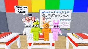 Орен Спрунки, Пинки, Оуаккх и Венда сыграли в школьную игру Obby в ROBLOX Суперсемейка Спрунки