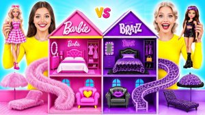 Строим Удивительный Кукольный Домик Барби vs Братц Челлендж # Весёлые Идеи Для Декора от Candy