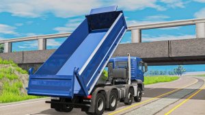 Мультик_ Аварии мусоровозов на мостах — BeamNG.drive
