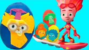 ФИКСИКИ Игрушки Киндер Сюрпризы Плей До яйца Распаковка
