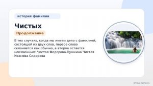 Фамилия Чистых: происхождение, значение и склонение