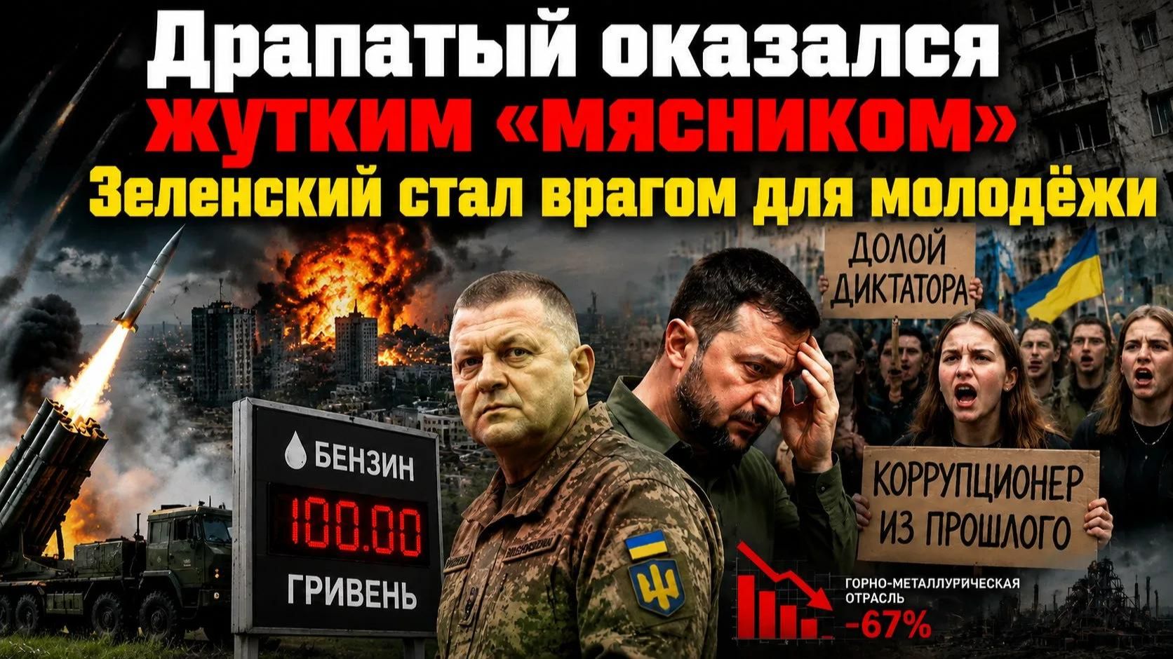 Зеленский нашёл «мясника» хуже Сырского! Украинская молодёжь пошла против власти!