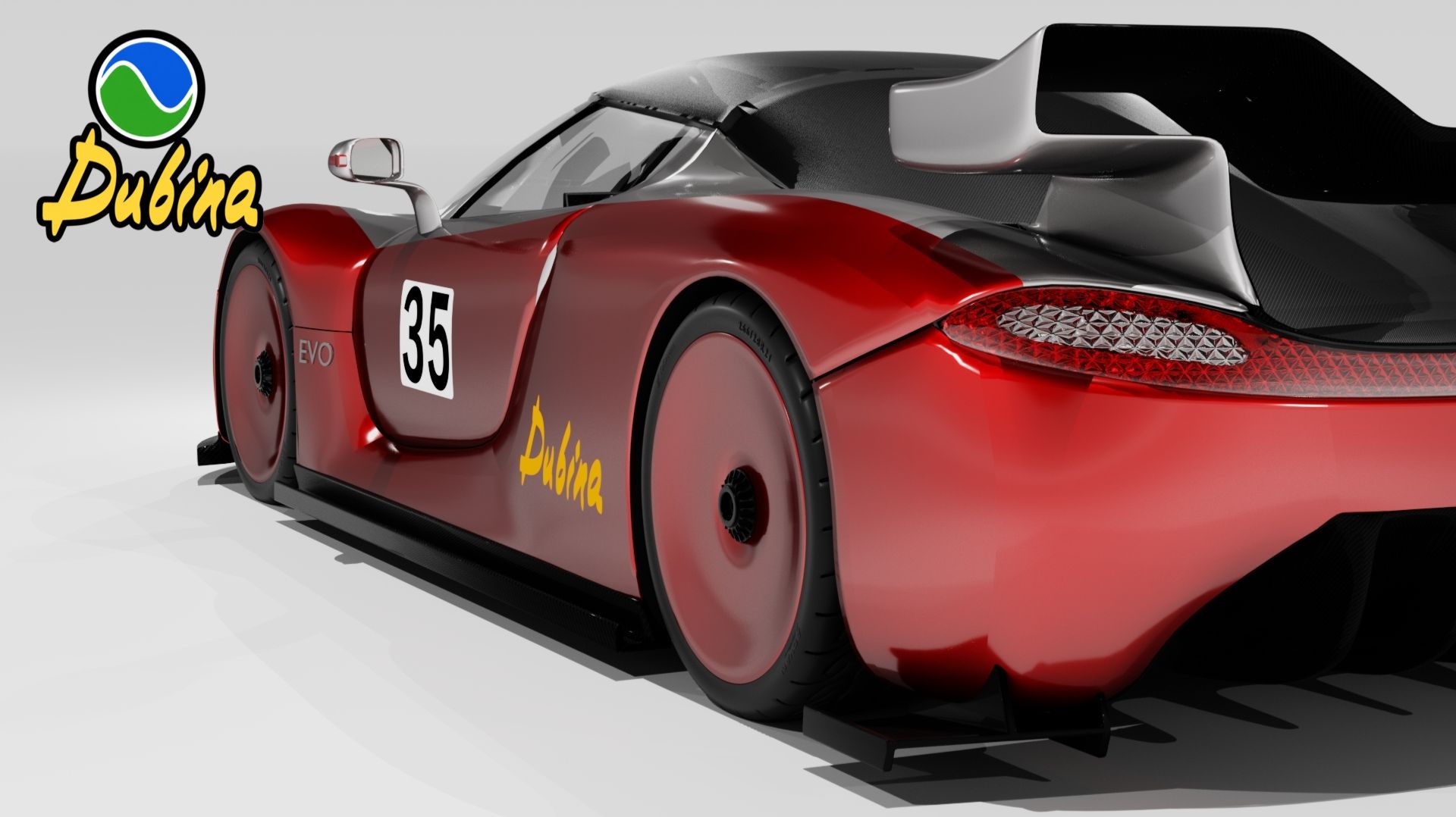 Установка центральной гайки колеса на электрический суперкар Evo в 3D-конструкторе Dubina