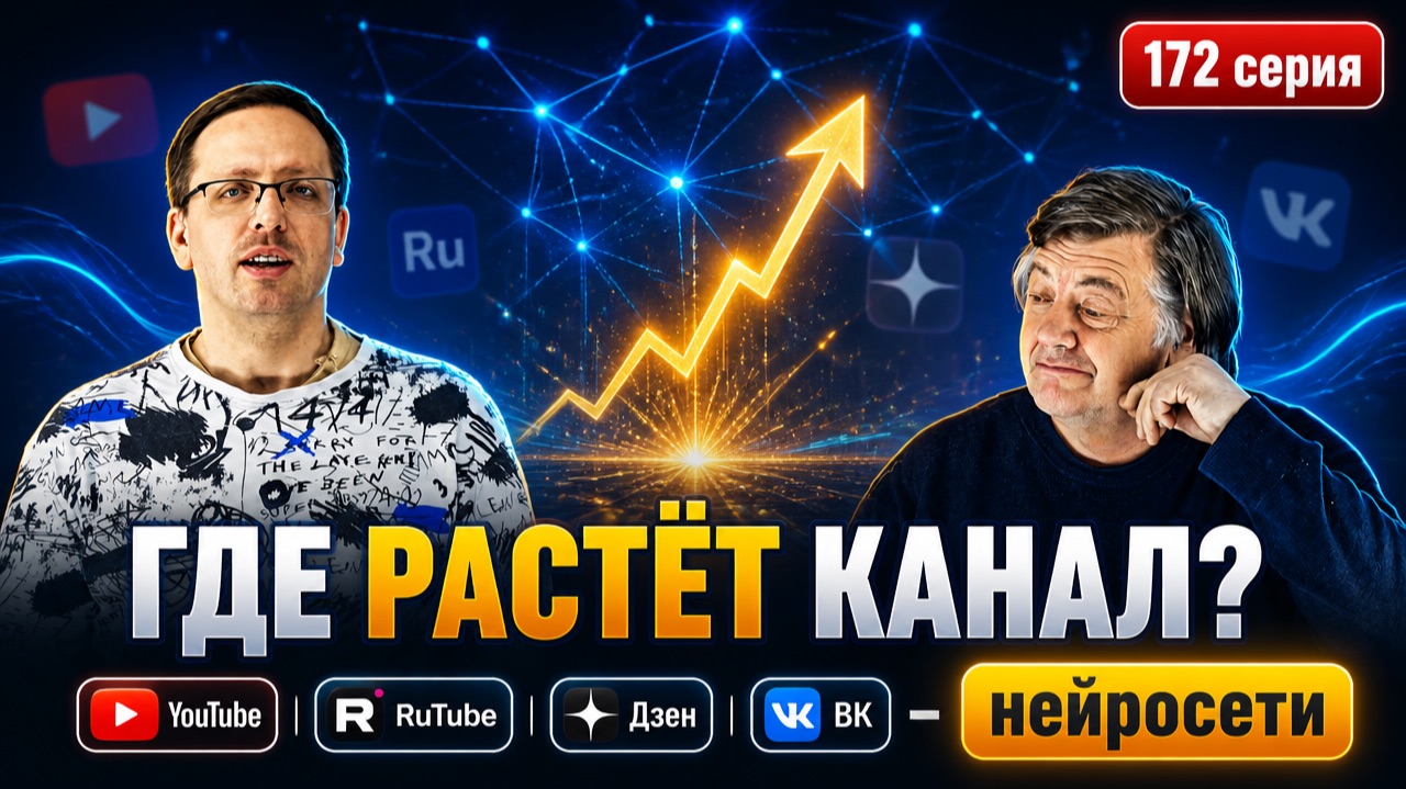 172. Разговоры за жизнь: научпоп-канал между YouTube, RuTube, Дзеном и ВК — нейросети и развлечения.