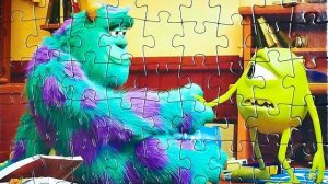 Корпорация монстров мультик Салли и Майк - собираем пазлы для детей Monsters Inc puzzle for kids