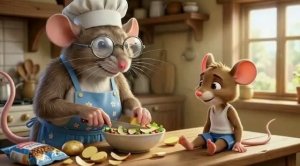 Бабушка 🐭 Мышка готовит салат