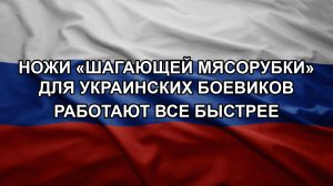 Ножи «шагающей мясорубки» для украинских боевиков работают все быстрее