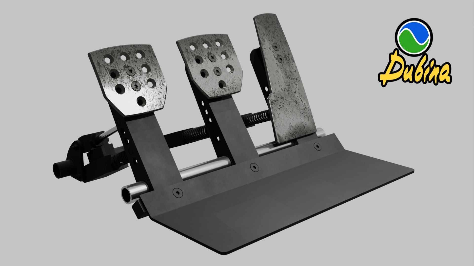 Установка педалей на электрический суперкар Evo в 3D-конструкторе Dubina